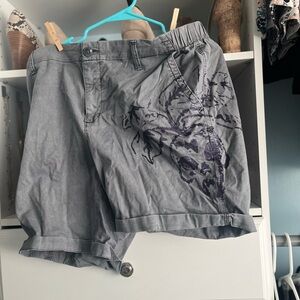 Old Navy shorts with hand screen printing
